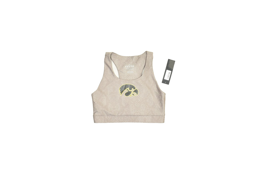 NEW Certo Iowa Hawkeyes Women's Tan Racerback Bra Size XL USA Made